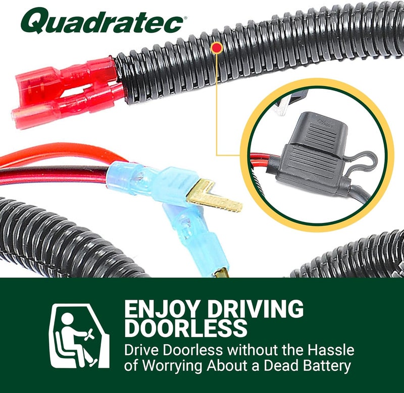 Quadratec Deluxe Dome Light Switch & Bypass Harness Kit - Fits Jeep Wrangler TJ & LJ Unlimited 1997-2006 - No Drill Installation - Drive Doorless with Ease - Disable Door Chime & Interior Lighting - Image 3
